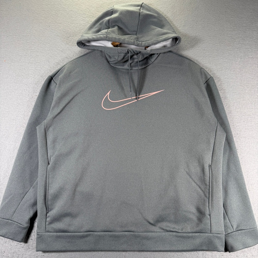 Nike Dri-FIT Gray Hoodie Pullover Therma Fit Women's Medium Athletic Workout
